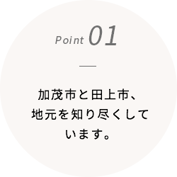 加茂市と田上市、地元を知り尽くしています。